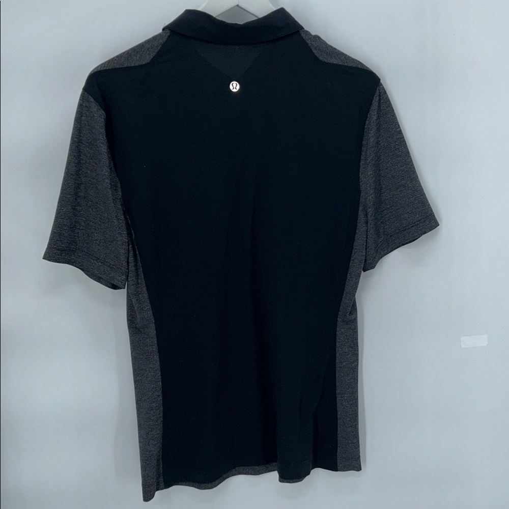 Lululemon Mens Performance Polo Shirt Gray Black Lightweight - Picture 7 of 9
